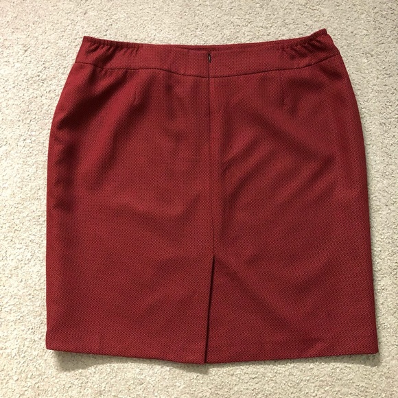 Le Suit Separates Skirt Sz 22W Elegance Classic Red Pencil Straight - Picture 8 of 11